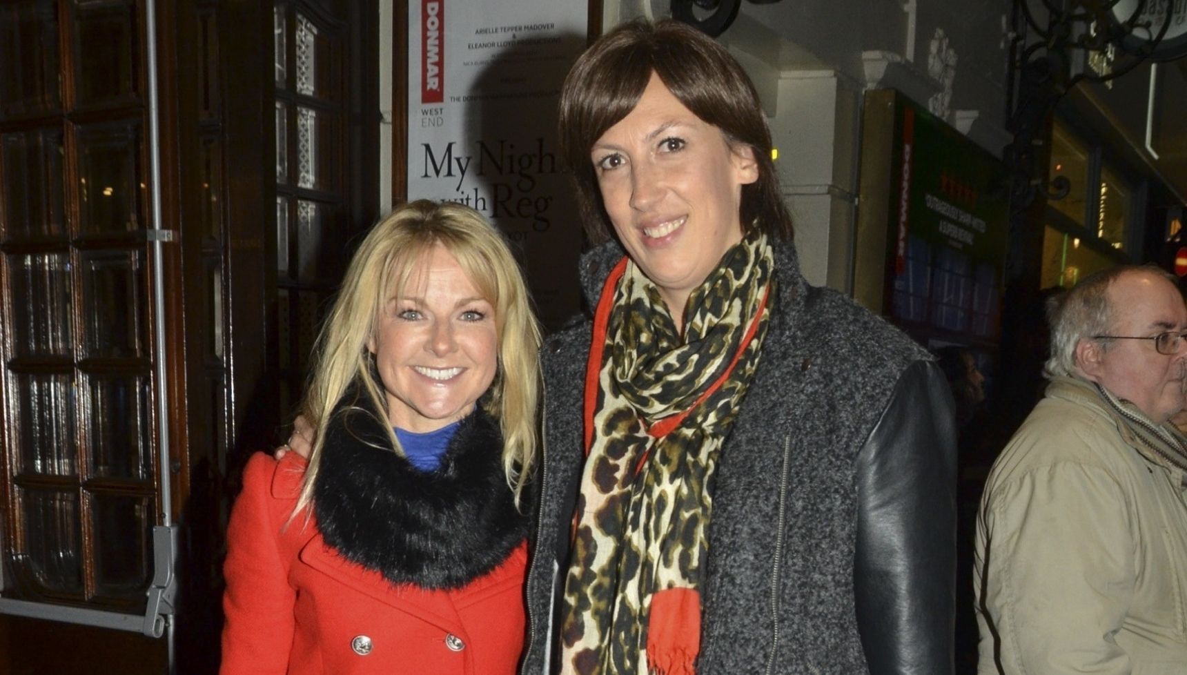 Sarah Hadland with Miranda Hart