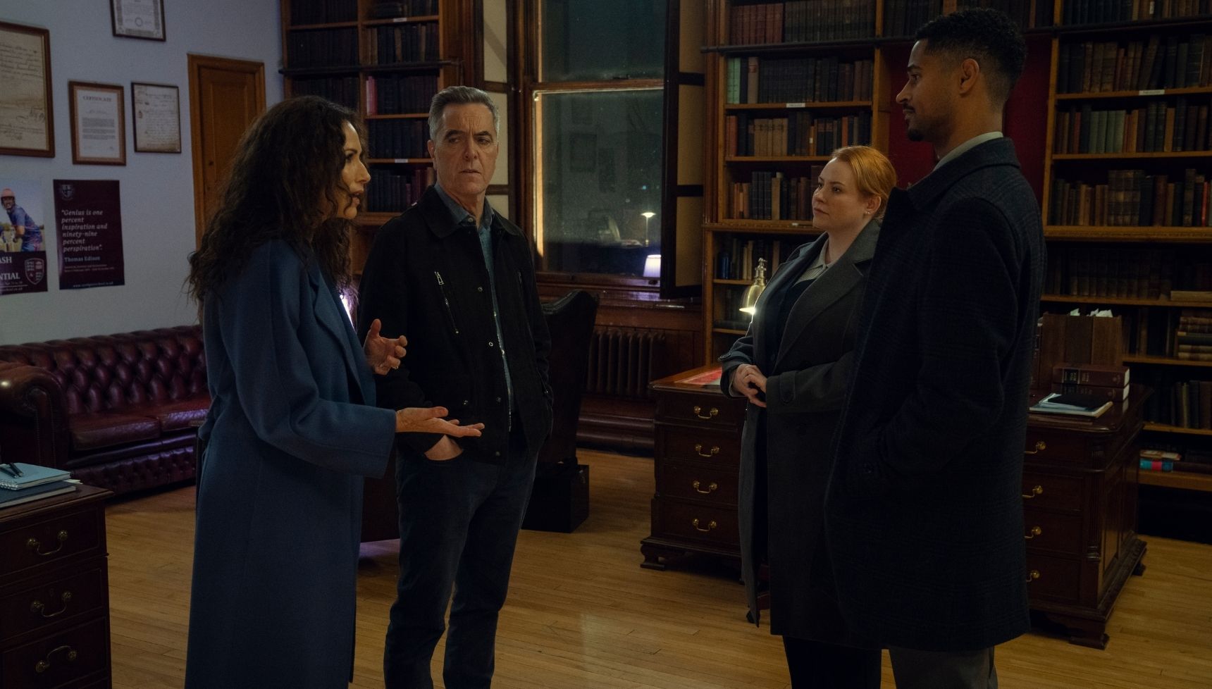 Simon and Ingrid talking to the police in Run Away