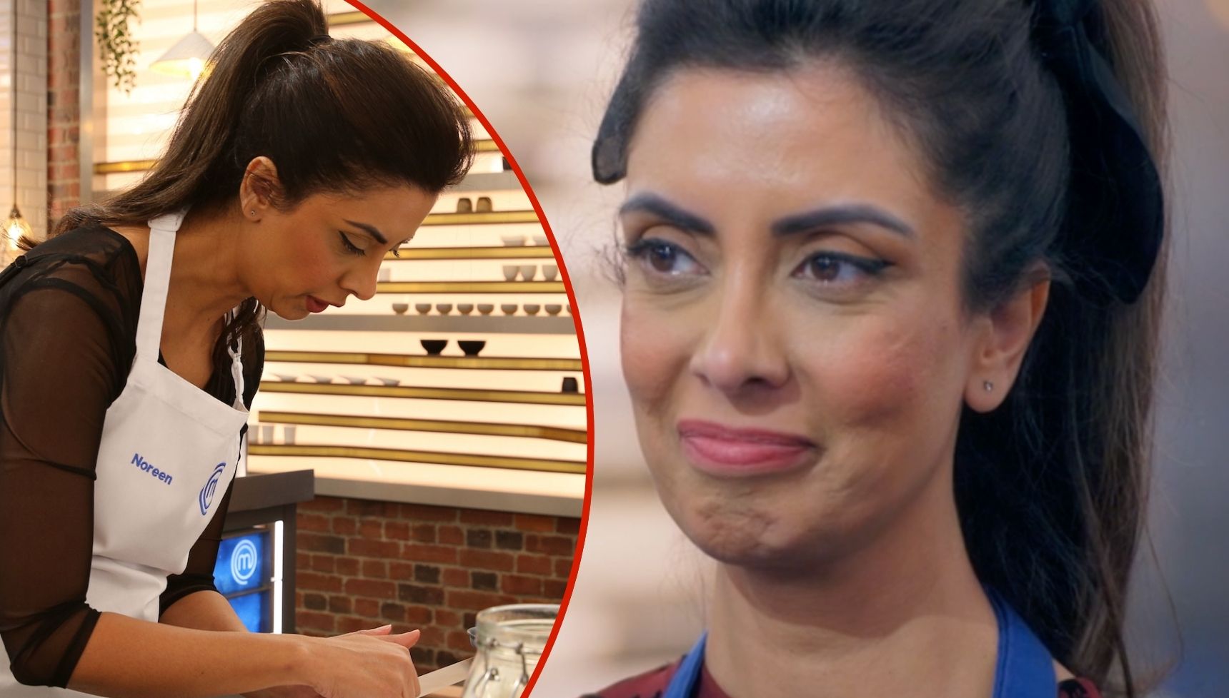 Celebrity MasterChef star Noreen Khan is sent home after 'chaotic' challenge with Alfie Boe