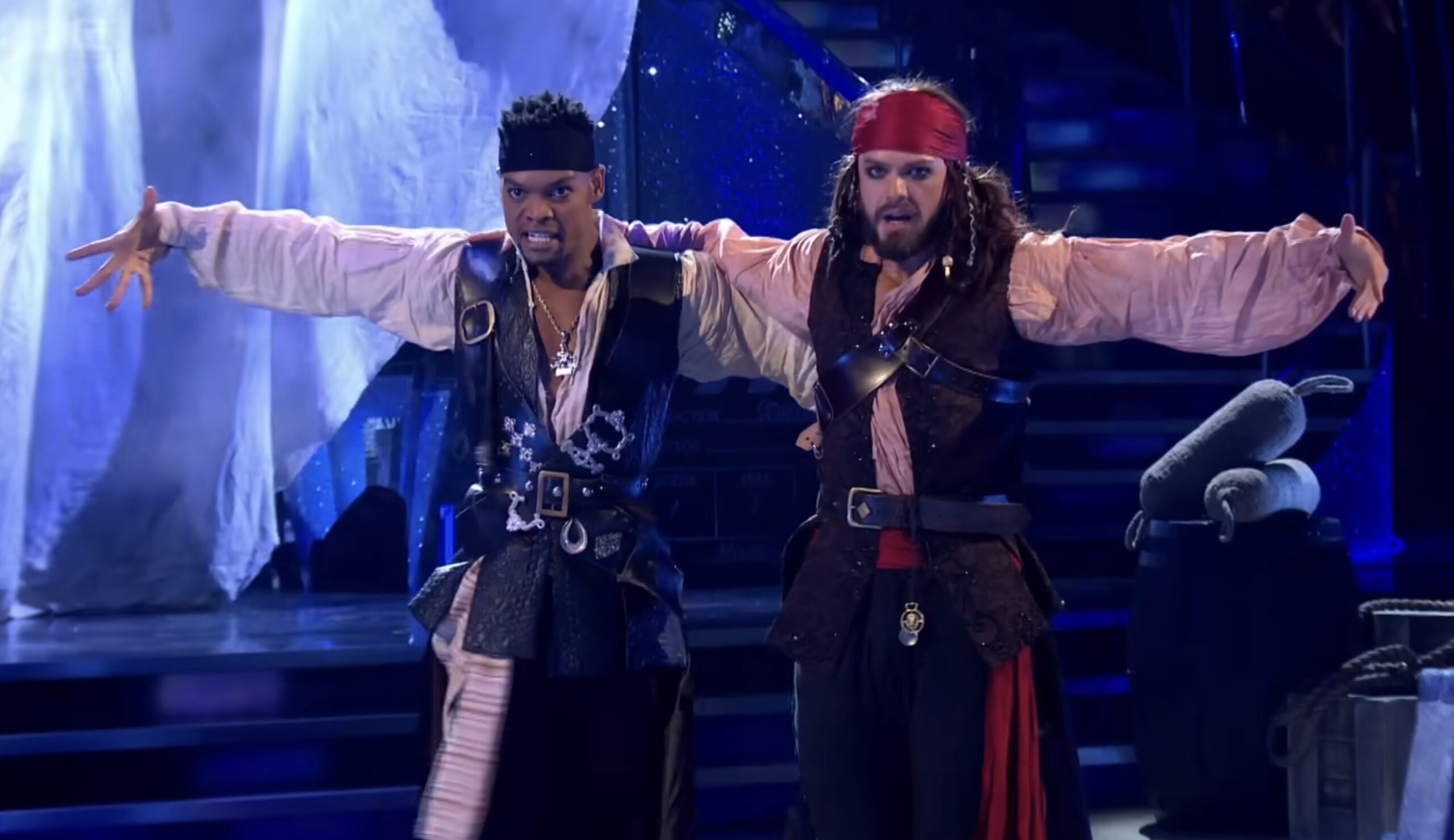 John Whaite and Johannes Radebe dance a Paso Doble