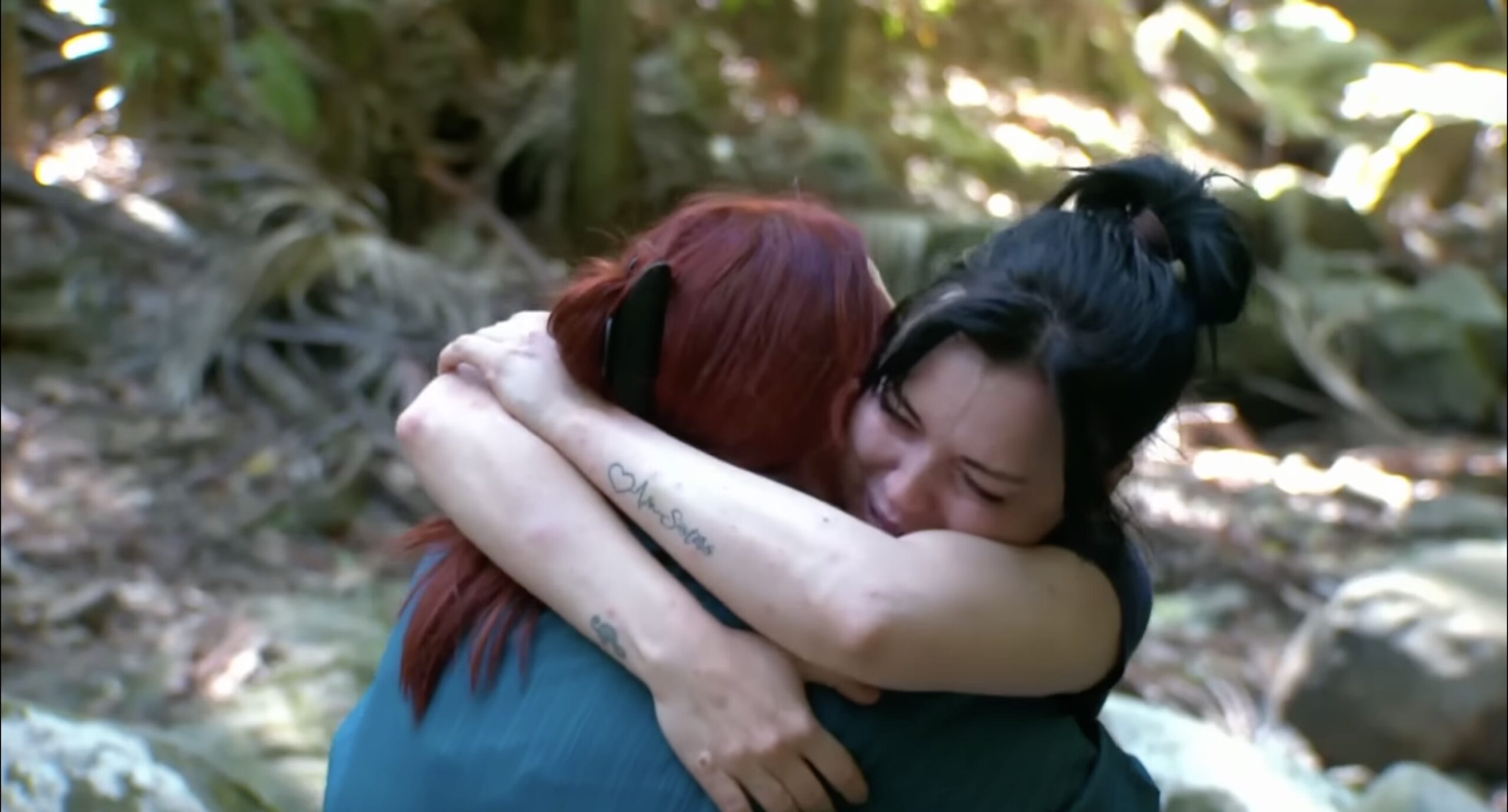 Shona McGarty hugging her sister