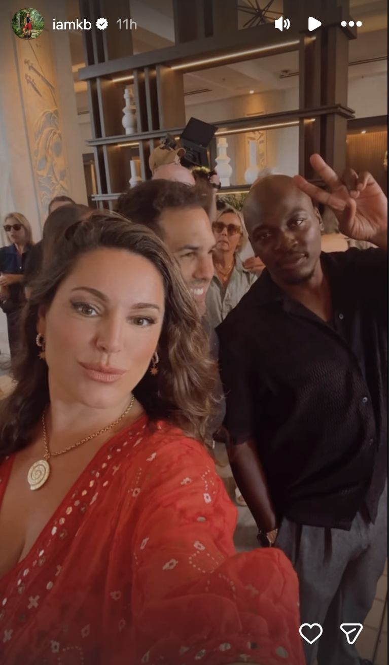 Kelly Brook and Eddie Kadi 