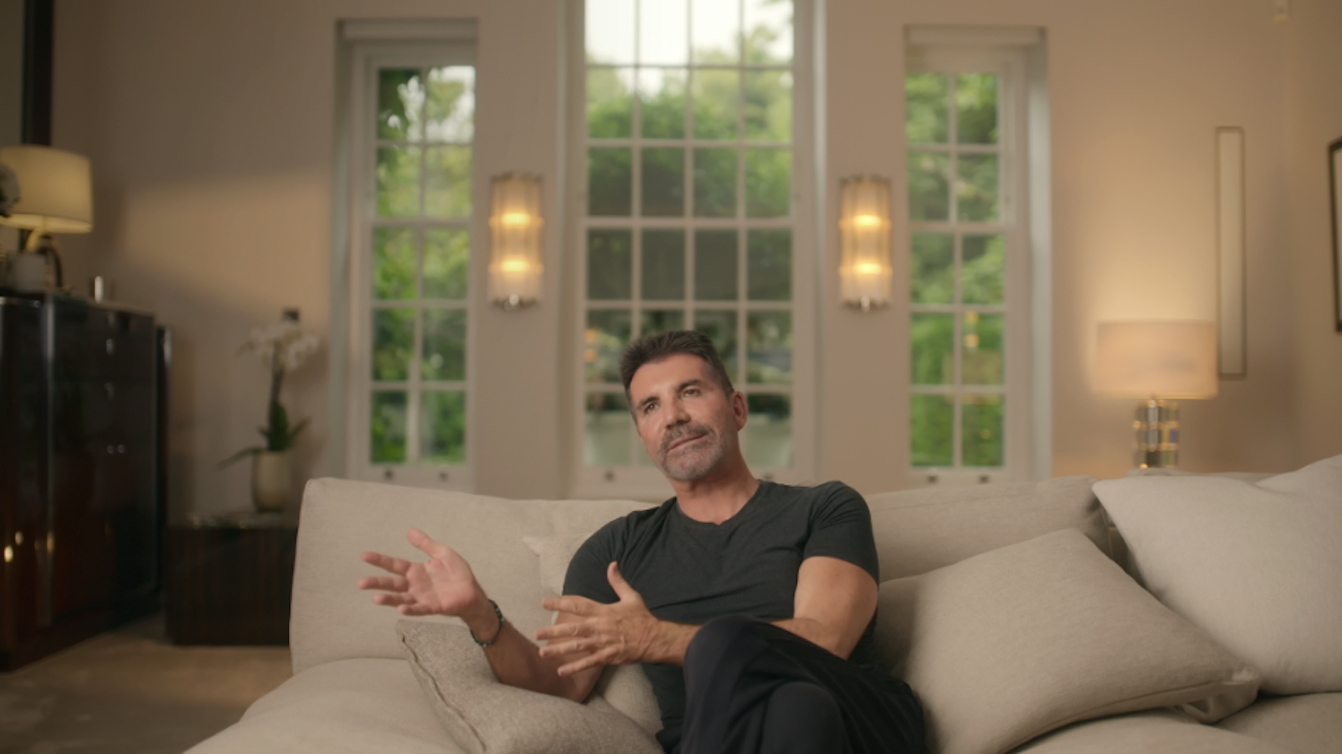 Simon Cowell in his living room