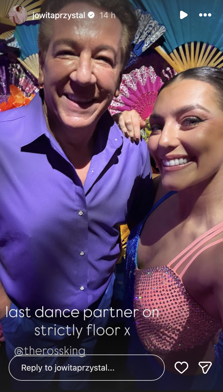 Ross King and Jowita Przystal on her Instagram story
