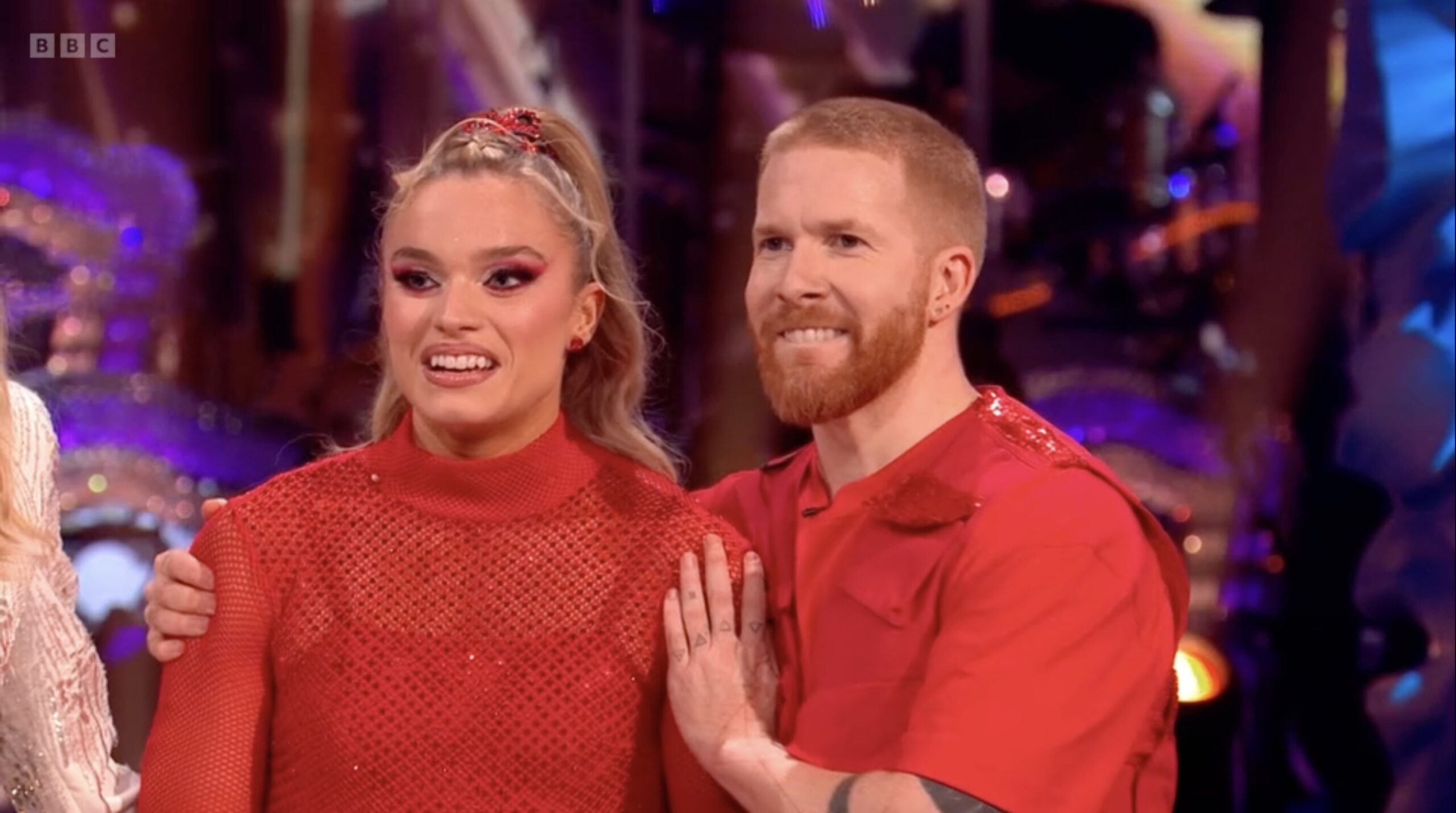 Jodie Ounsley and Neil Jones on Strictly Christmas special