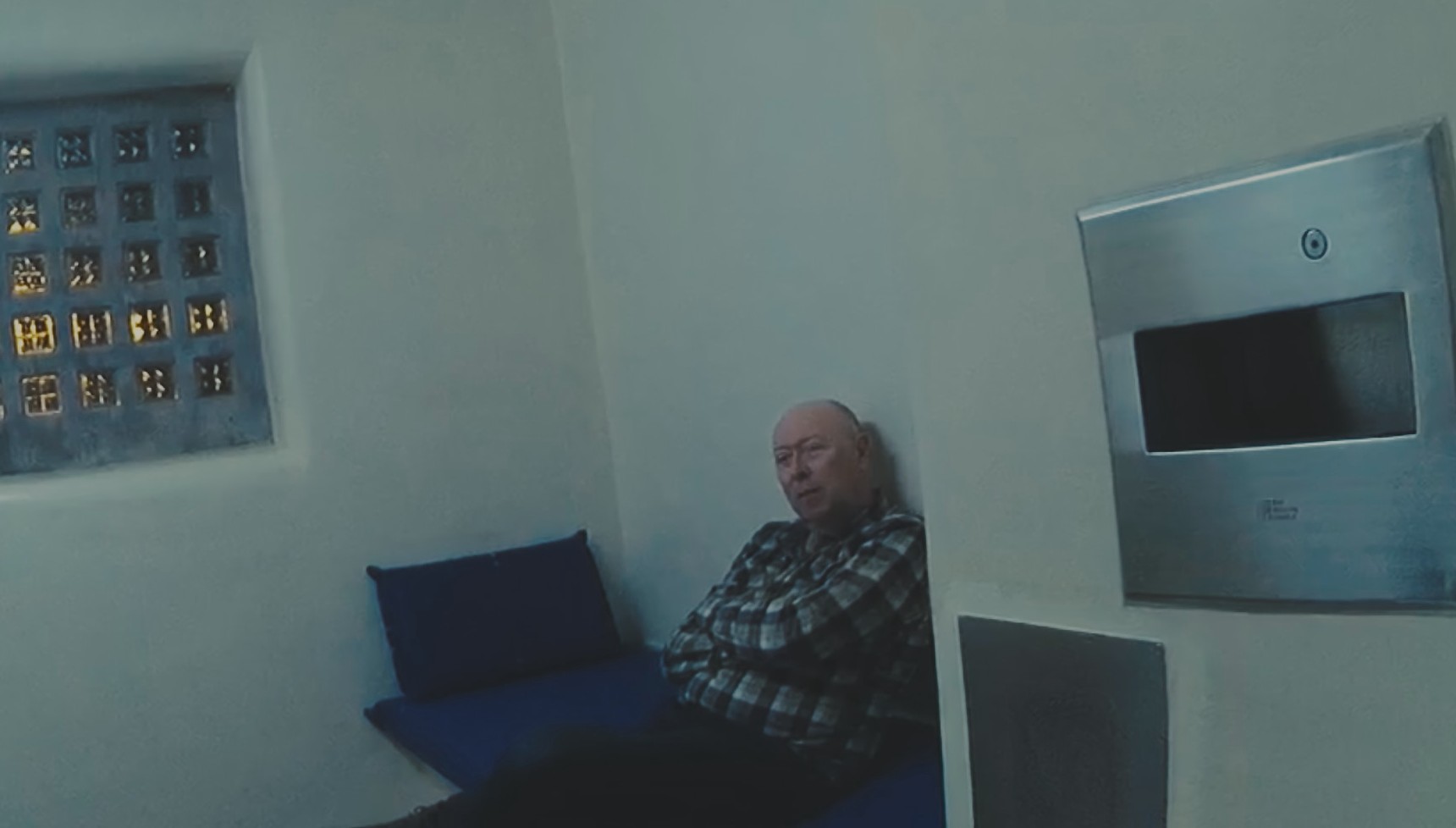 Stephen Alderton in his prison cell