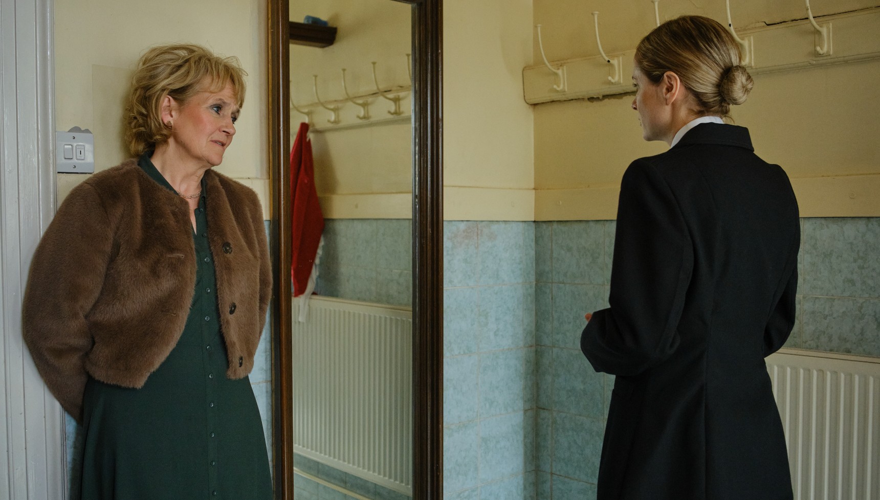 Lorraine Ashbourne and Sophie Rundle as Molly and Jo Marshall in After the Flood