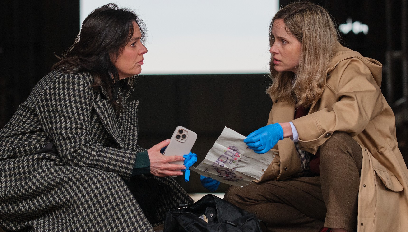 Jill Halfpenny and Sophie Rundle in After the Flood