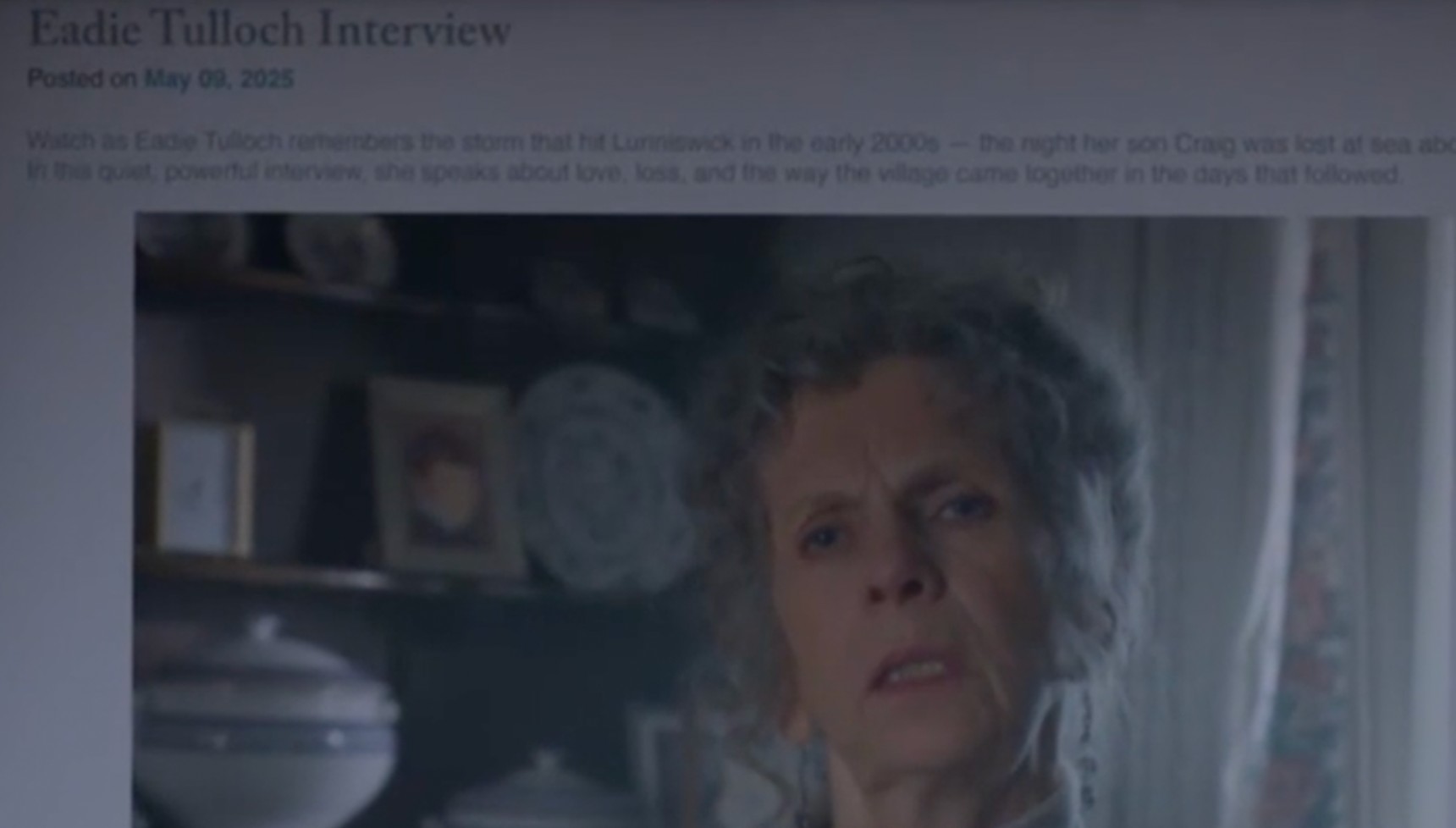 Eadie Tulloch let slip an incriminating detail decades after the death of her son