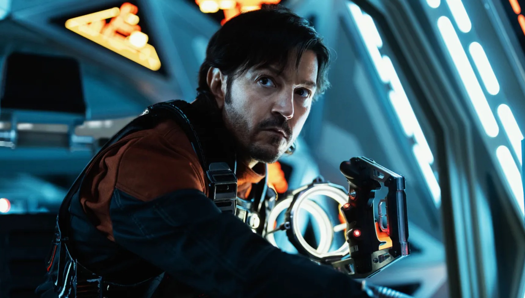 Diego Luna in a fighter pilot uniform in Andor season 2