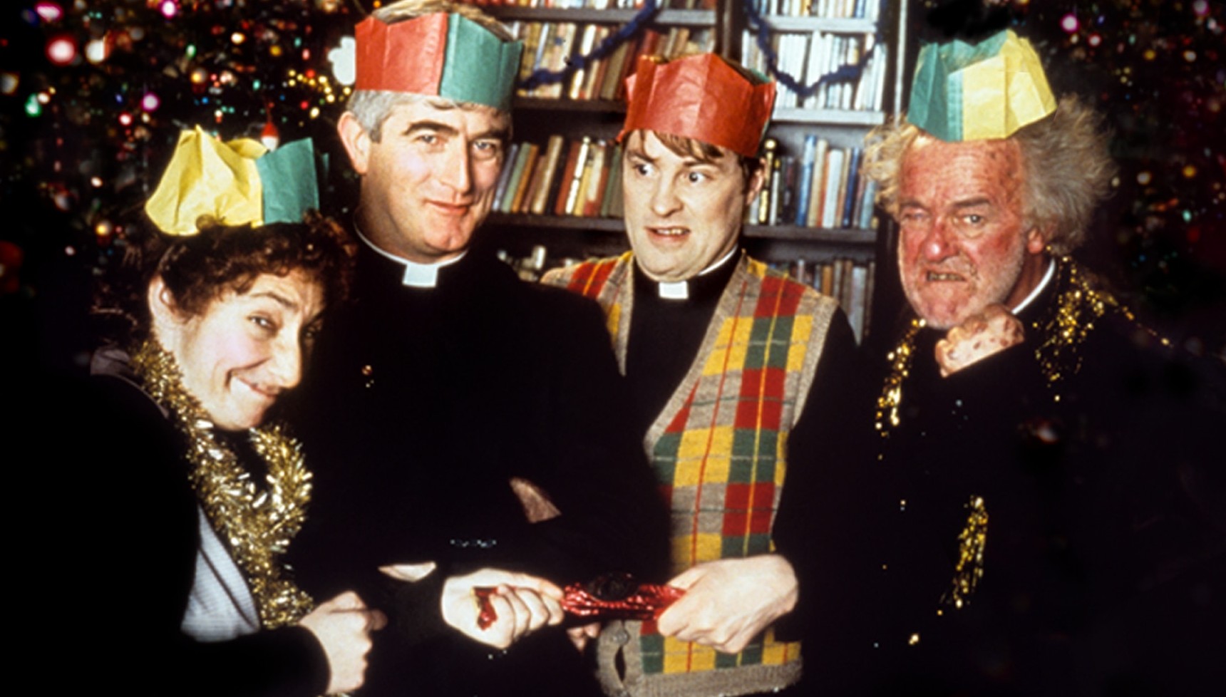 The cast of the Father Ted Christmas special