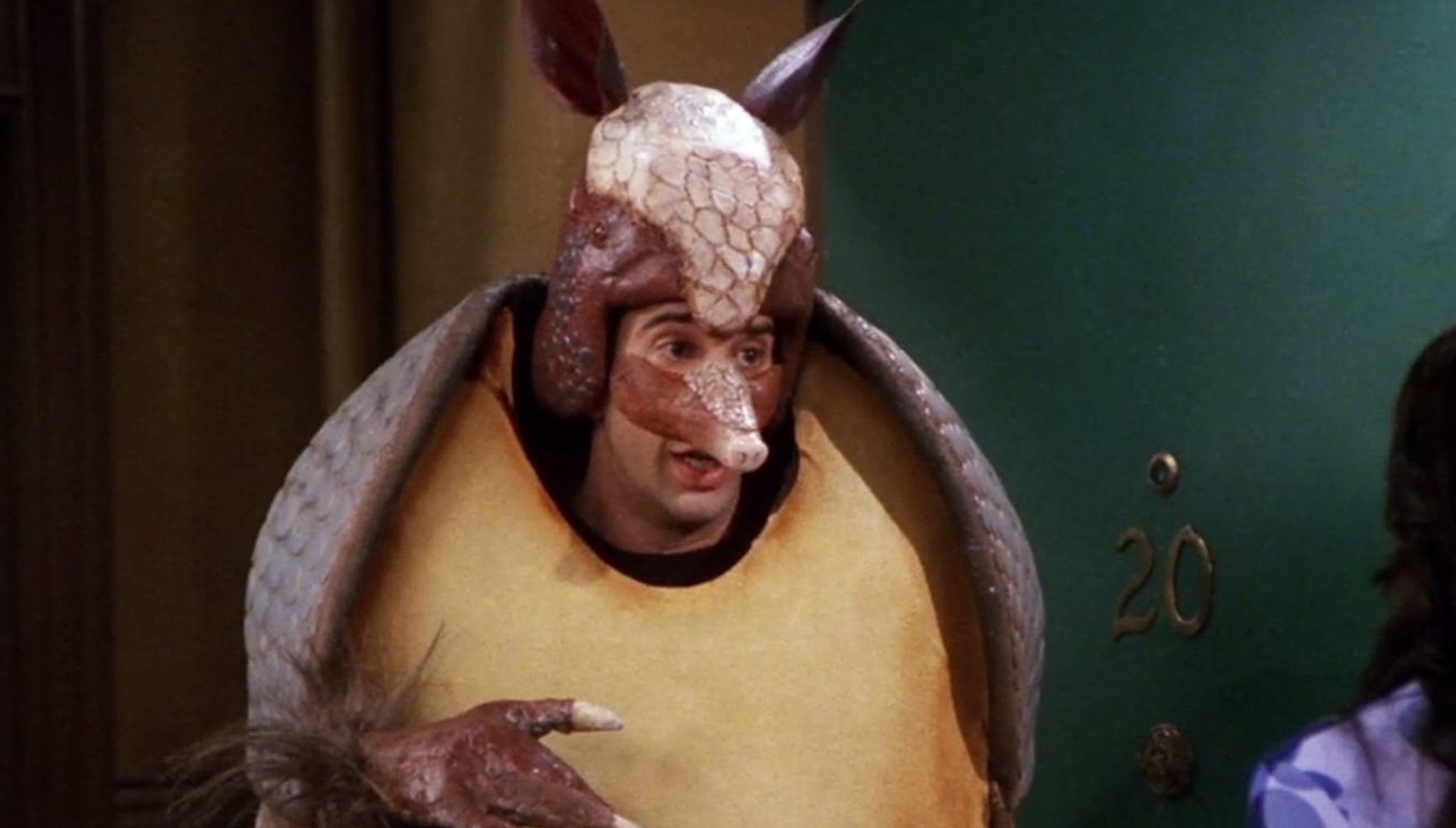 Ross dressed as an armadillo in Friends