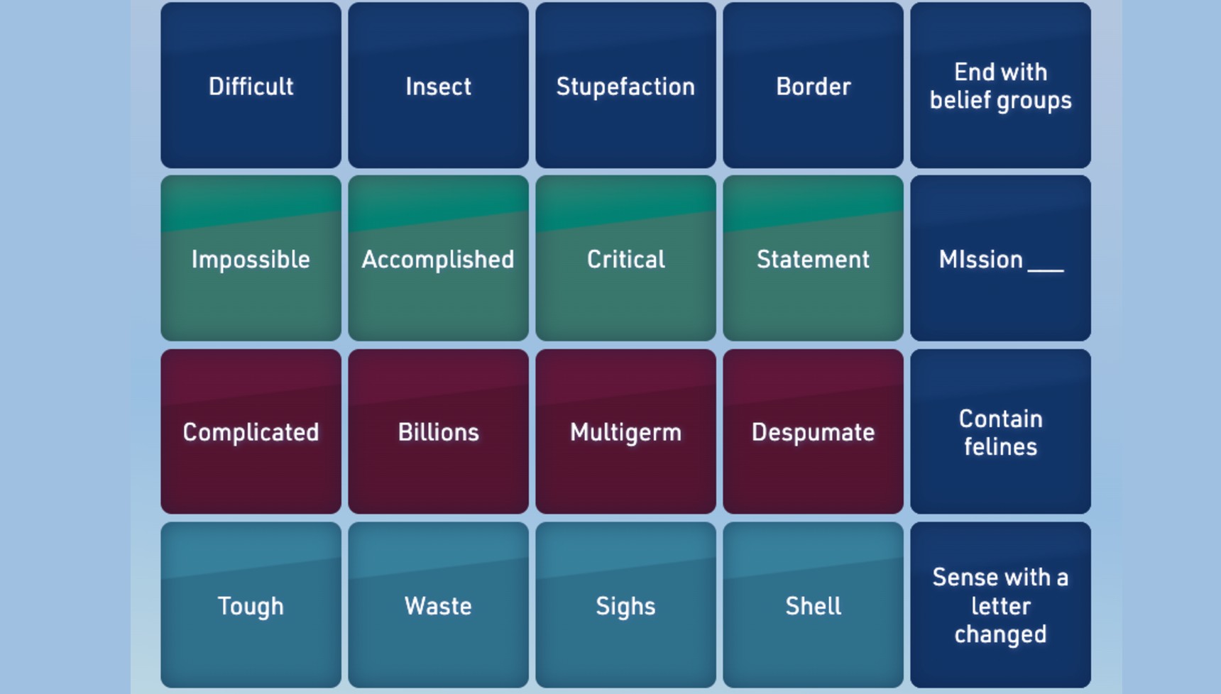 The answers to the previous Only Connect wall in the hardest questions article