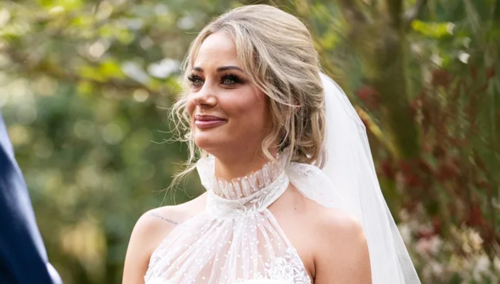 Jessika Power in a wedding dress in Married at First Sight Australia 