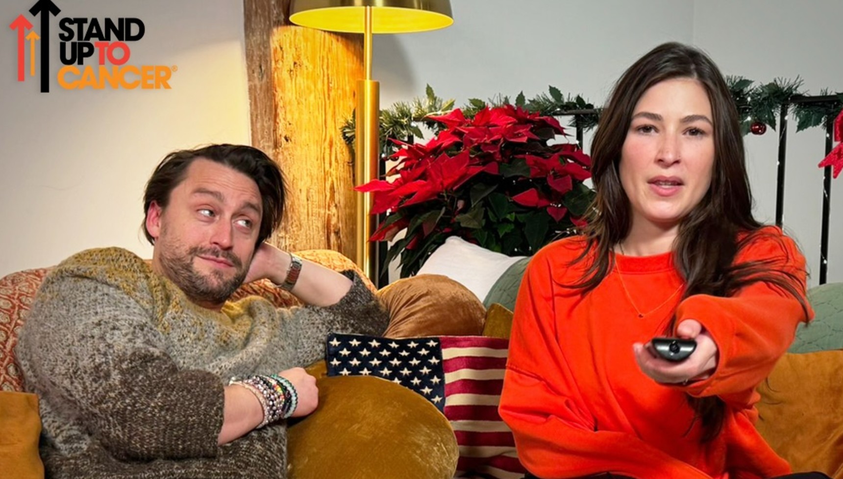 Kieran Culkin and Jazz Charton in Celebrity Gogglebox 2025