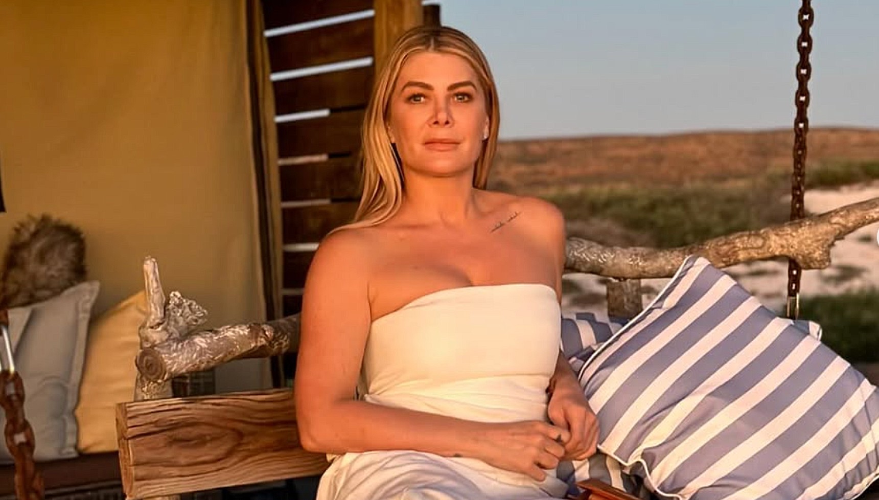 Natalie Bassingthwaite posing in the sun