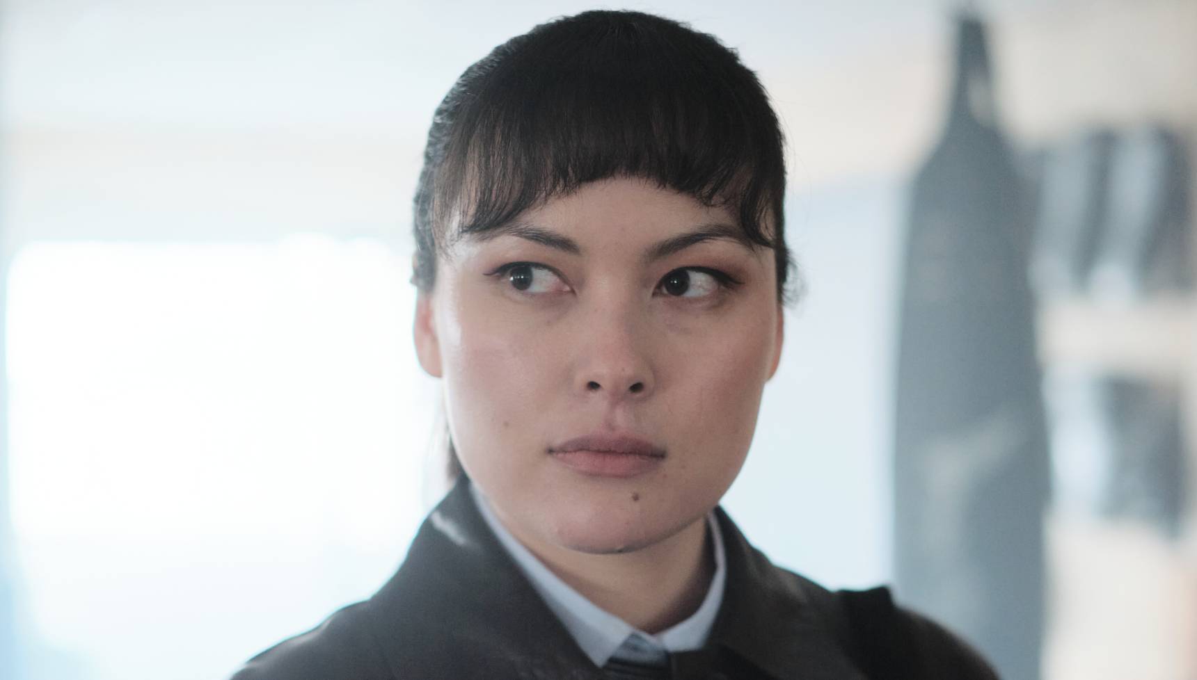 Close up of Jess in Red Eye series 2