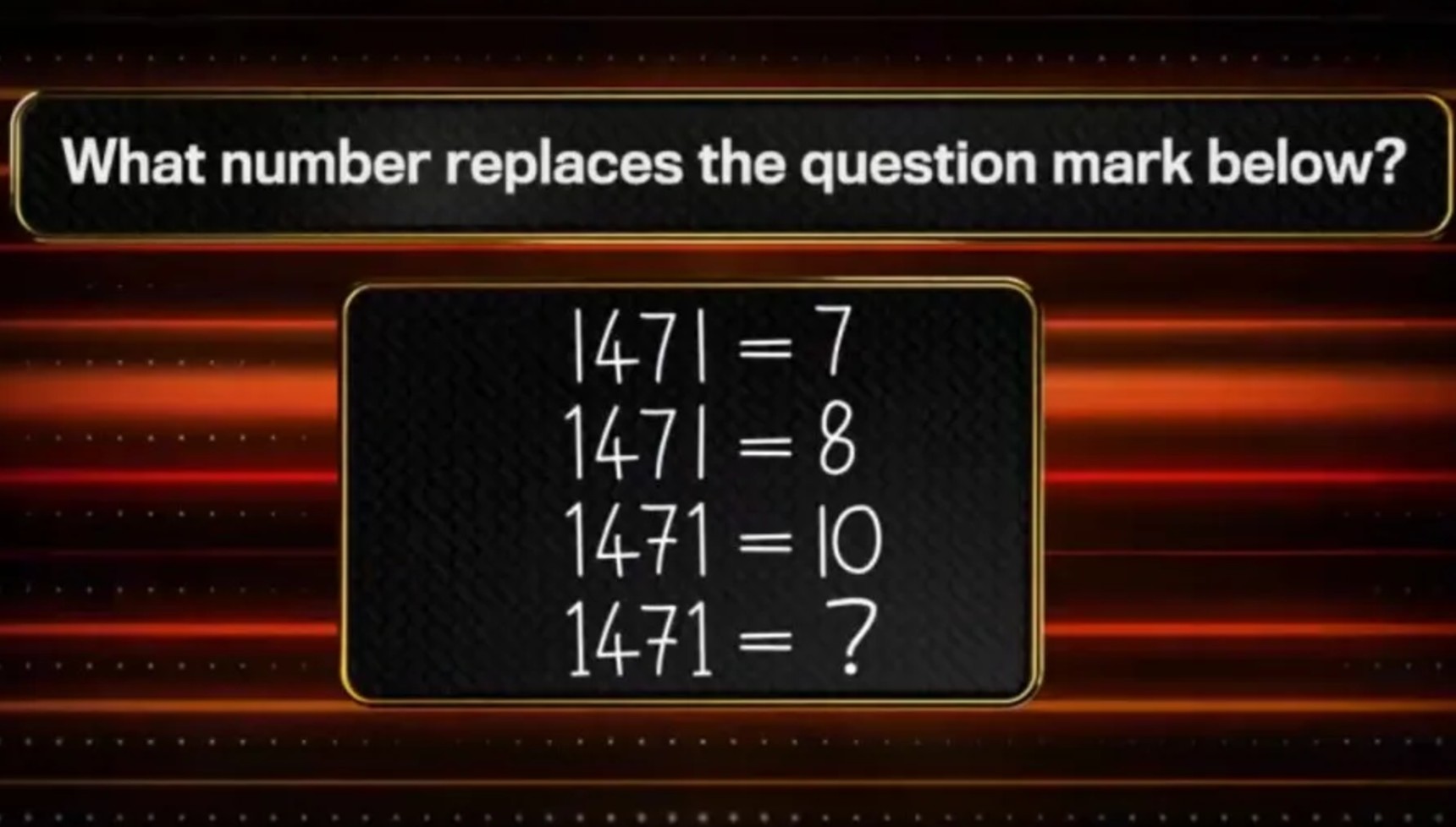 A question from The 1% Club