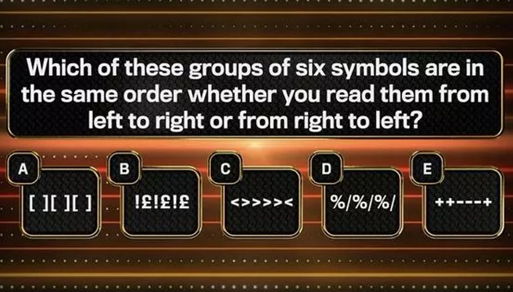 A question from The 1% Club
