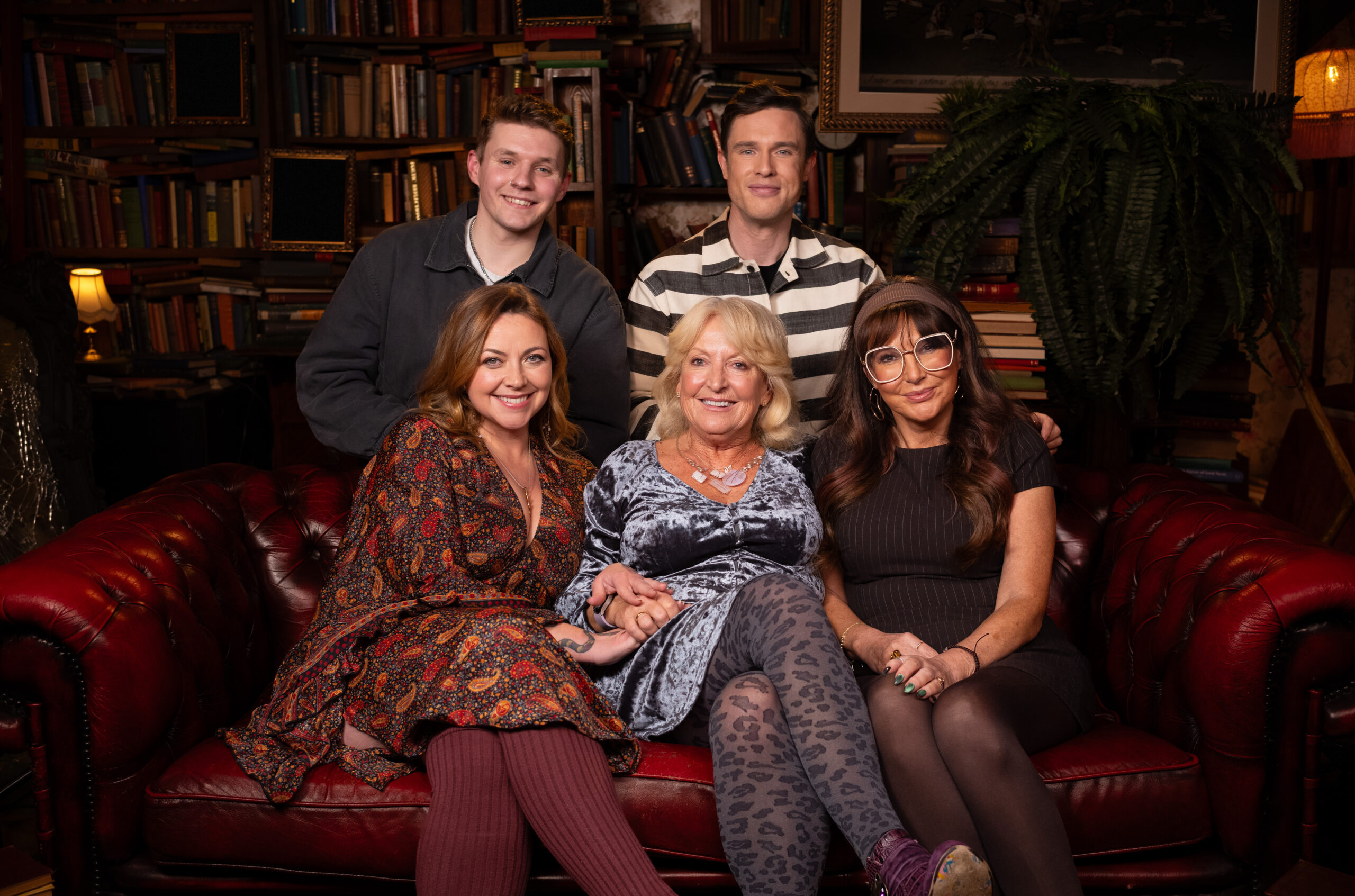 Reece, Ed Gamble, Charlotte Church, Fiona, Amanda 
