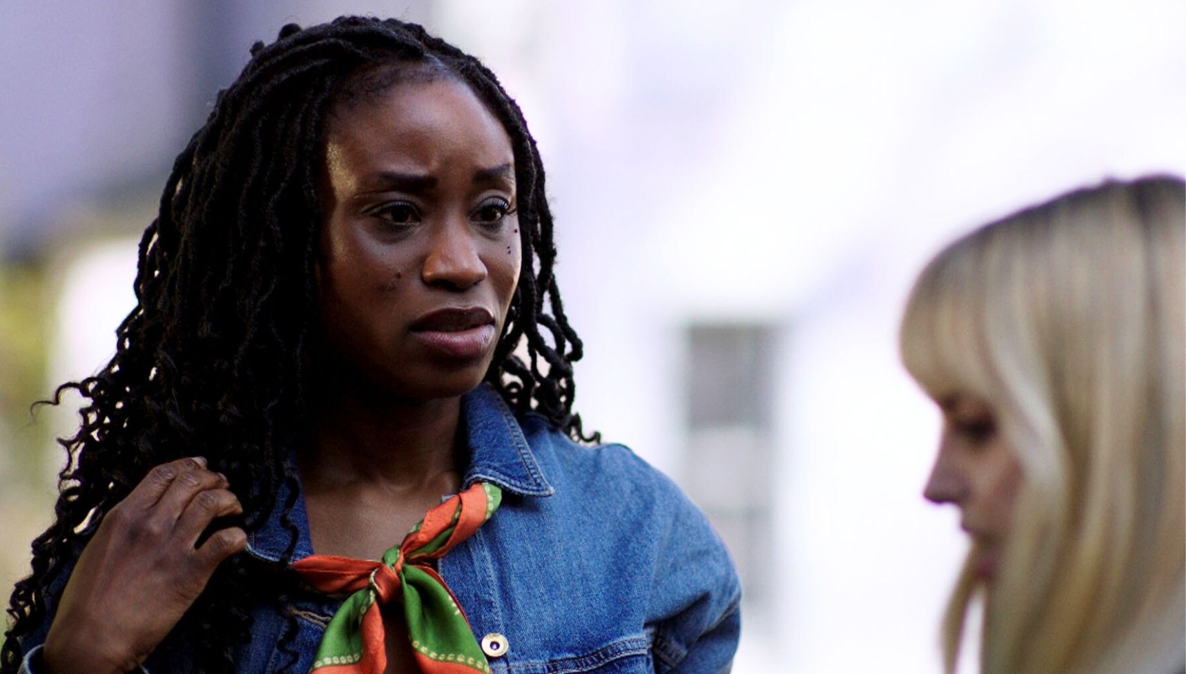 Ngozi and Nicole having a deep and meaningful chat