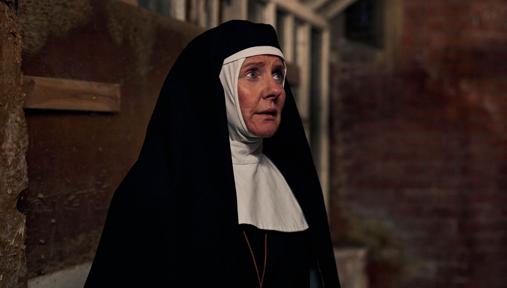 Clare Burt as Sister Agatha in Father Brown