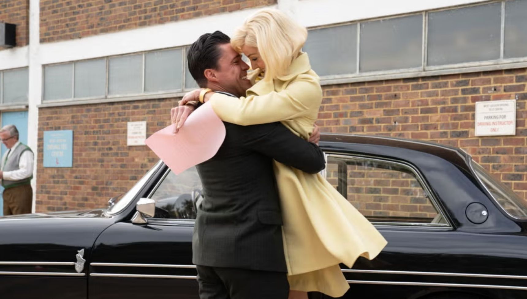 Trixie and Matthew hugging and kissing 