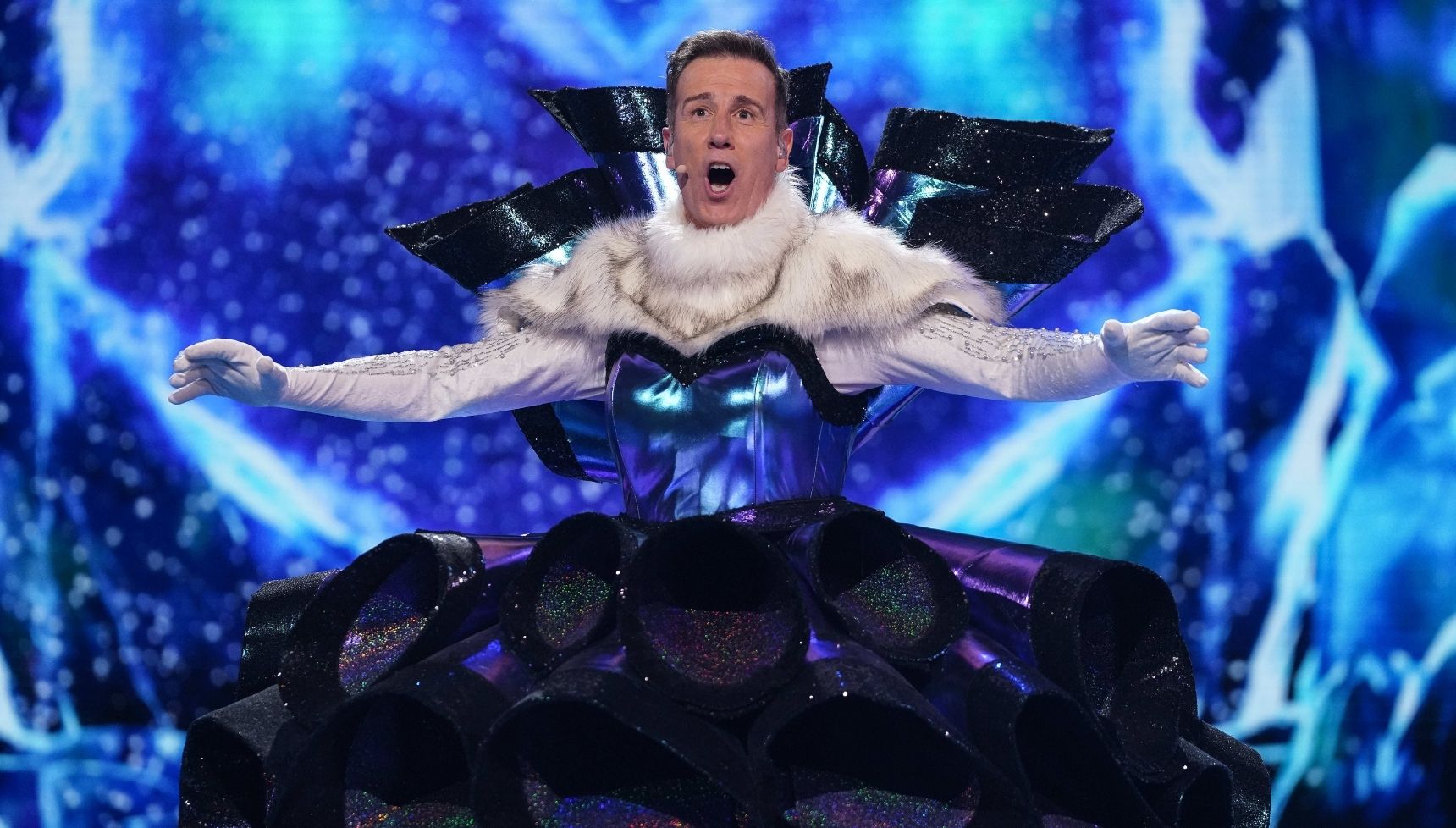 Anton Du Beke singing on The Masked Singer 
