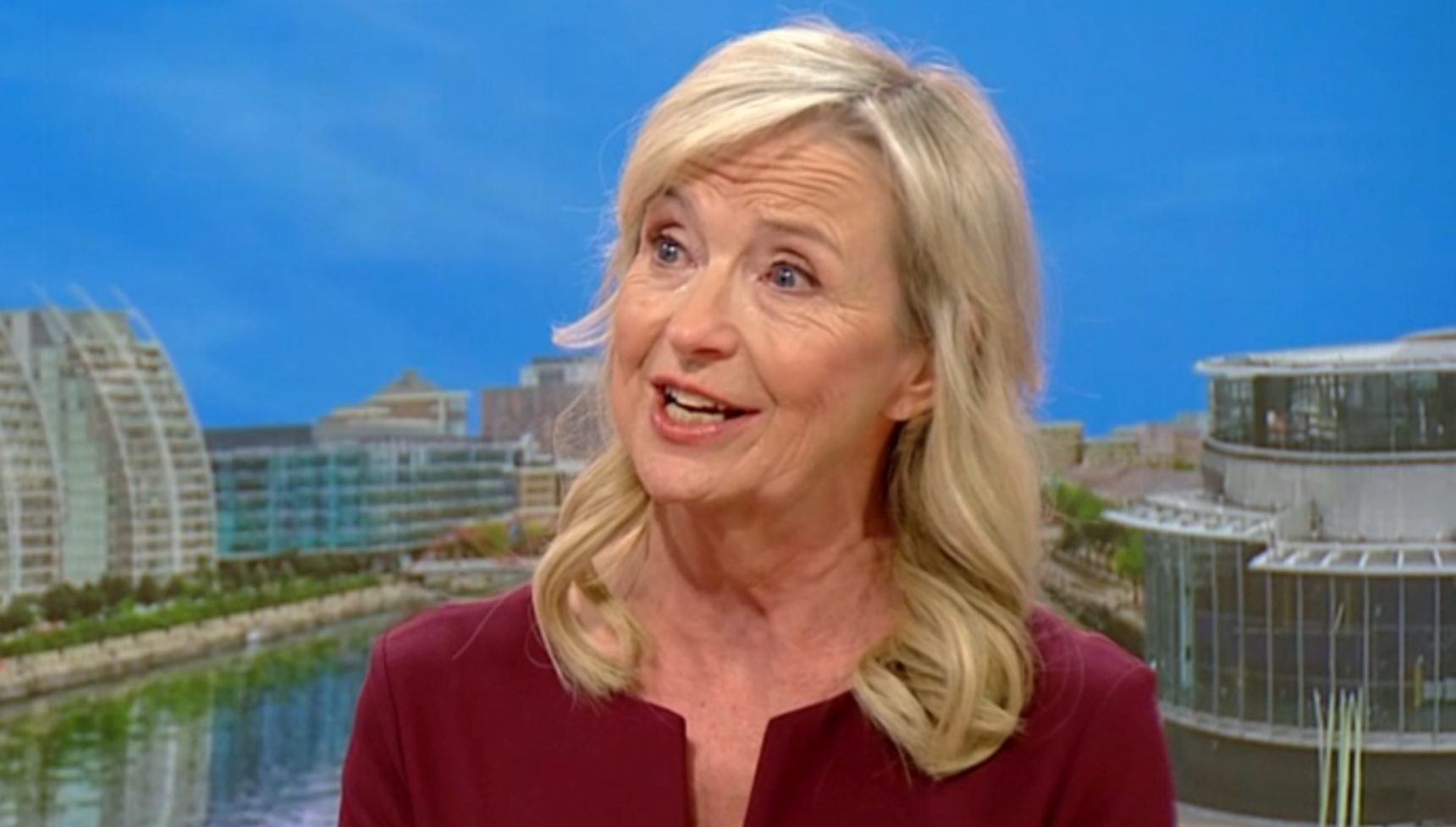 Carol Kirkwood emotional on BBC Breakfast