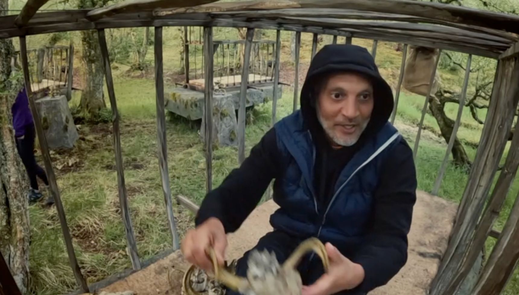 Maz in a cage on The Traitors