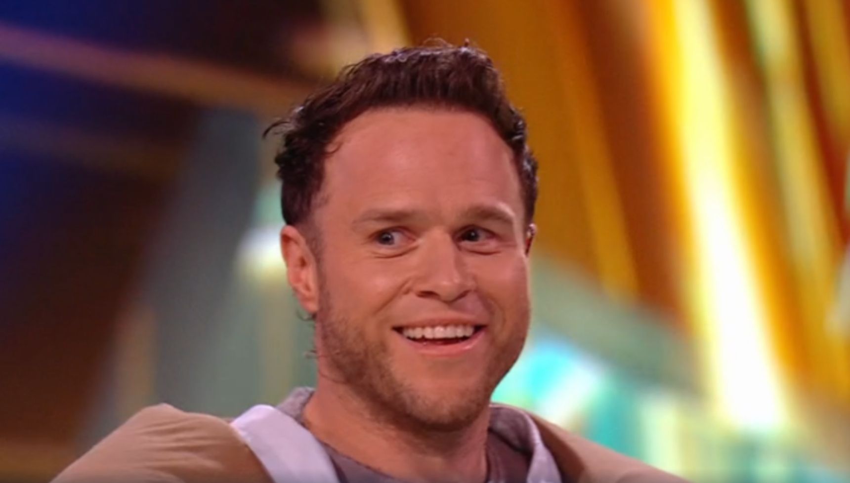 Olly Murs on The Masked Singer smiling