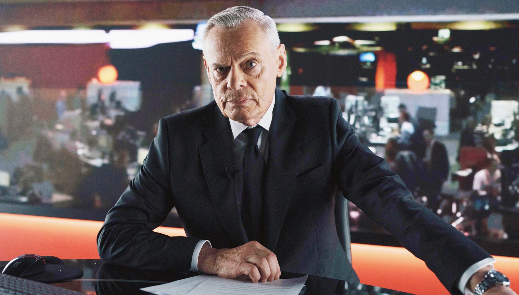 Martin Clunes as Huw Edwards in Channel 5 drama