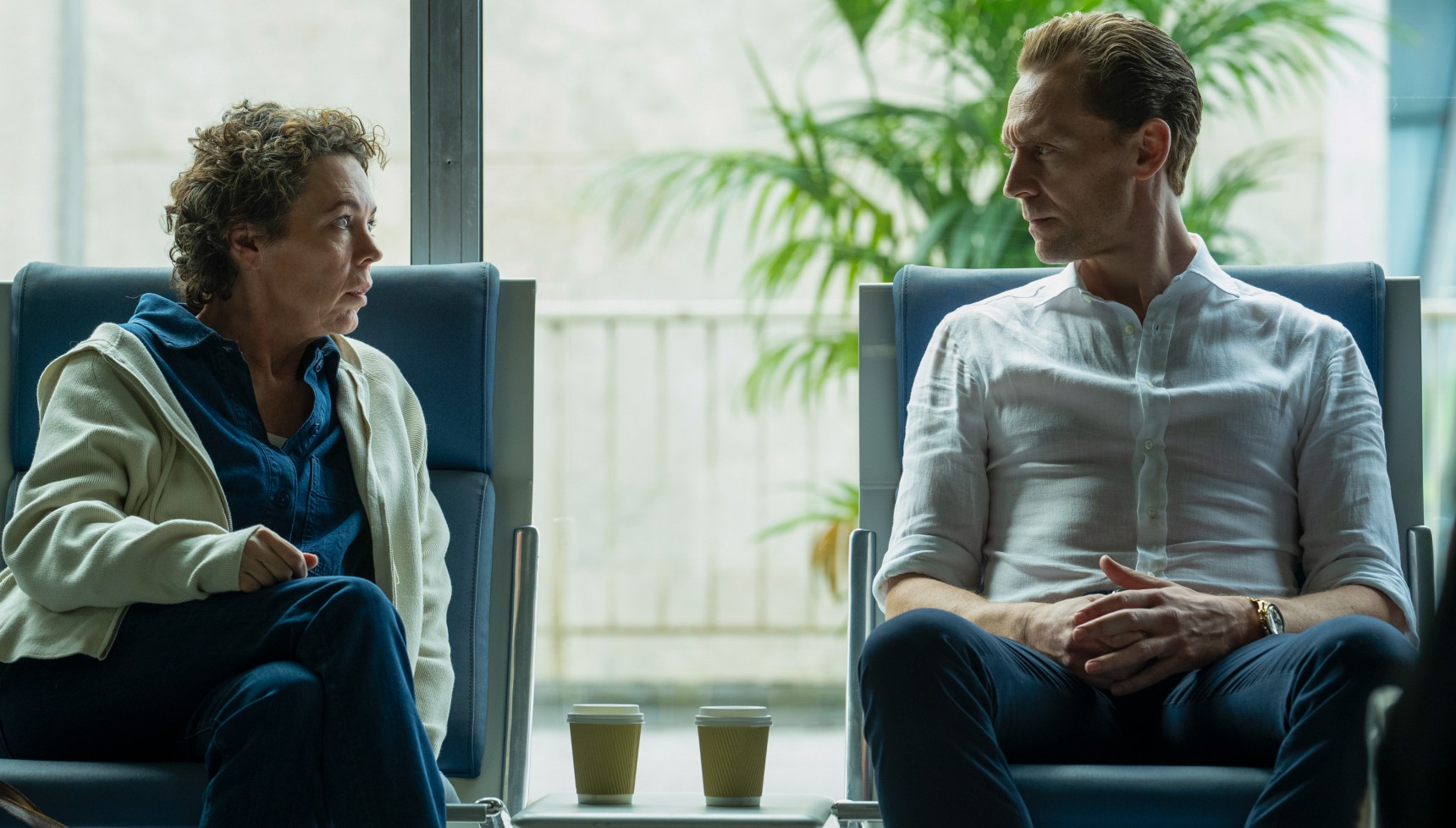 Angela Burr and Jonathan Pine in The Night Manager series 2