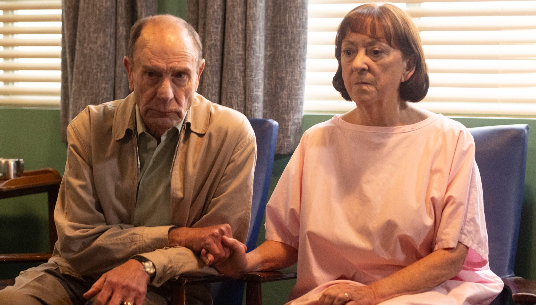 Philip Martin Brown as Edwin Robbins and Kate Rutter as Molly in Call the Midwife