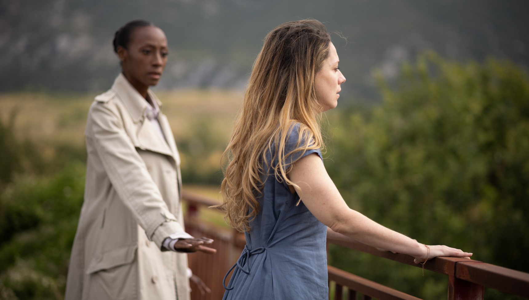 Victoria Ekanoye and Niamh Walsh in a scene from Girl Taken