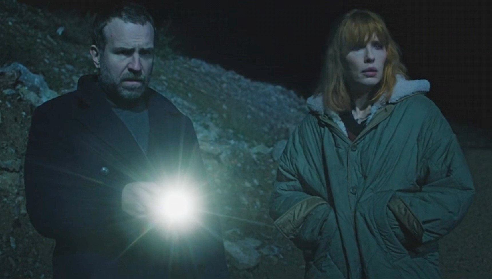 Eric Bull and Jackie Ellis working together in Under Salt Marsh