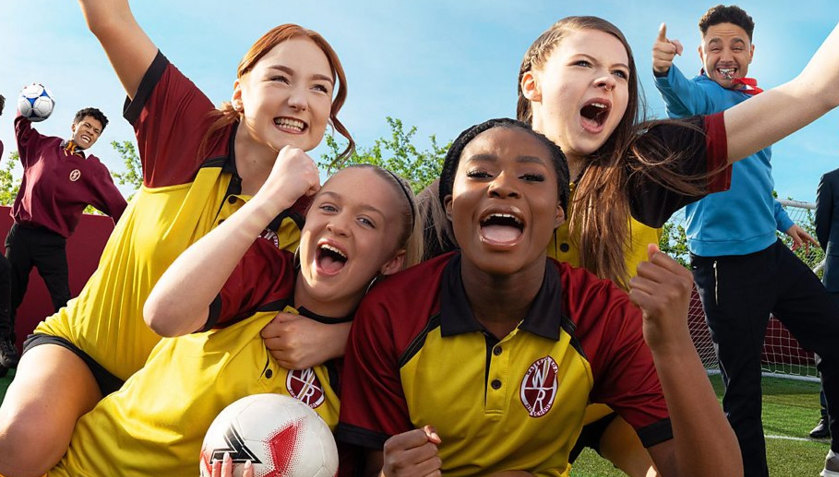 Tonya, Portia, Shola, and Cat on the poster for Waterloo Road