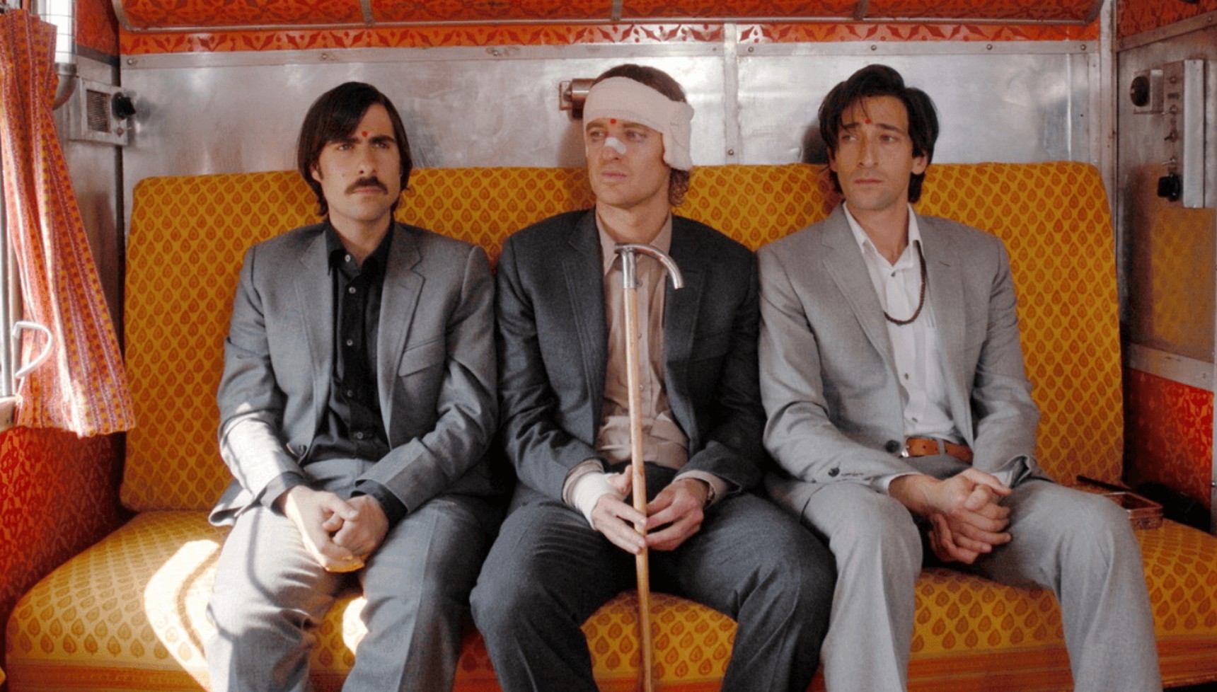 Jason Schwartzman, Owen Wilson, and Adrien Brody in The Darjeeling Limited