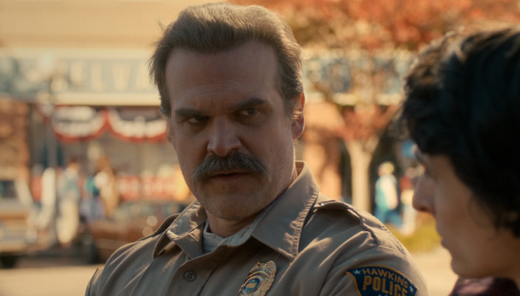 Hopper in his police chief uniform in Stranger Things season 5 finale
