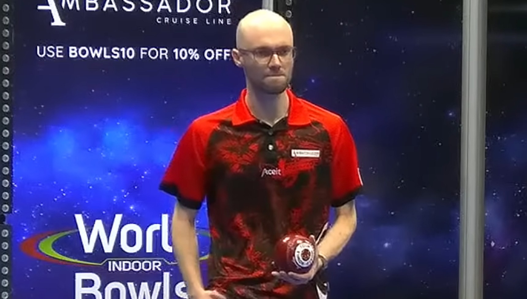 Jason Banks holding a bowl