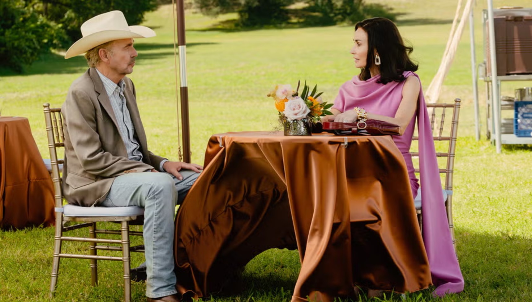 Tommy and Cami in Landman