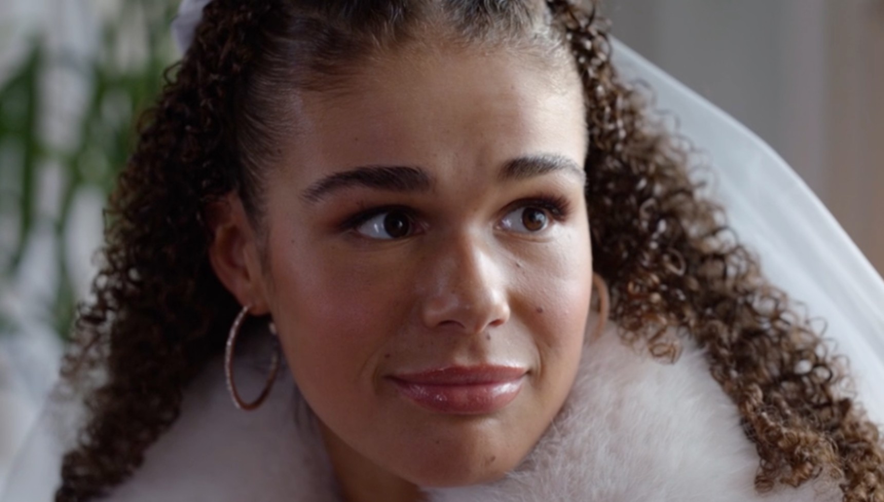 Stace in her wedding dress in Waterloo Road