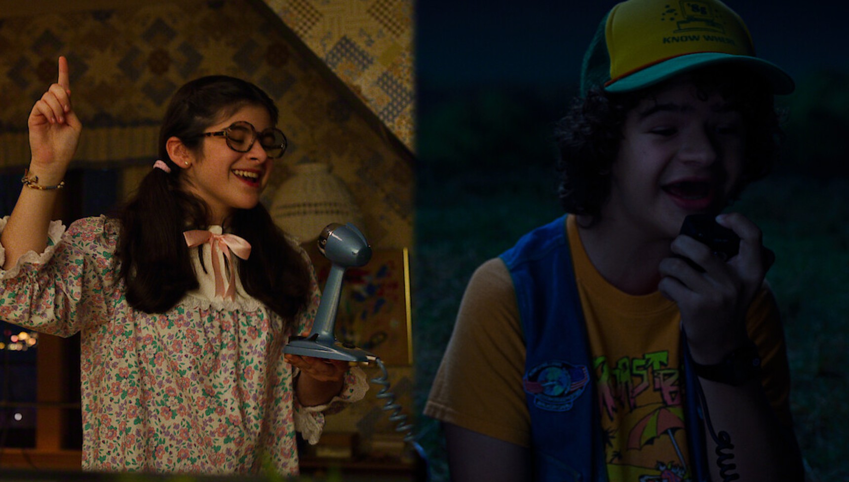 Suzie and Dustin singing Neverending Story in Stranger Things season 3