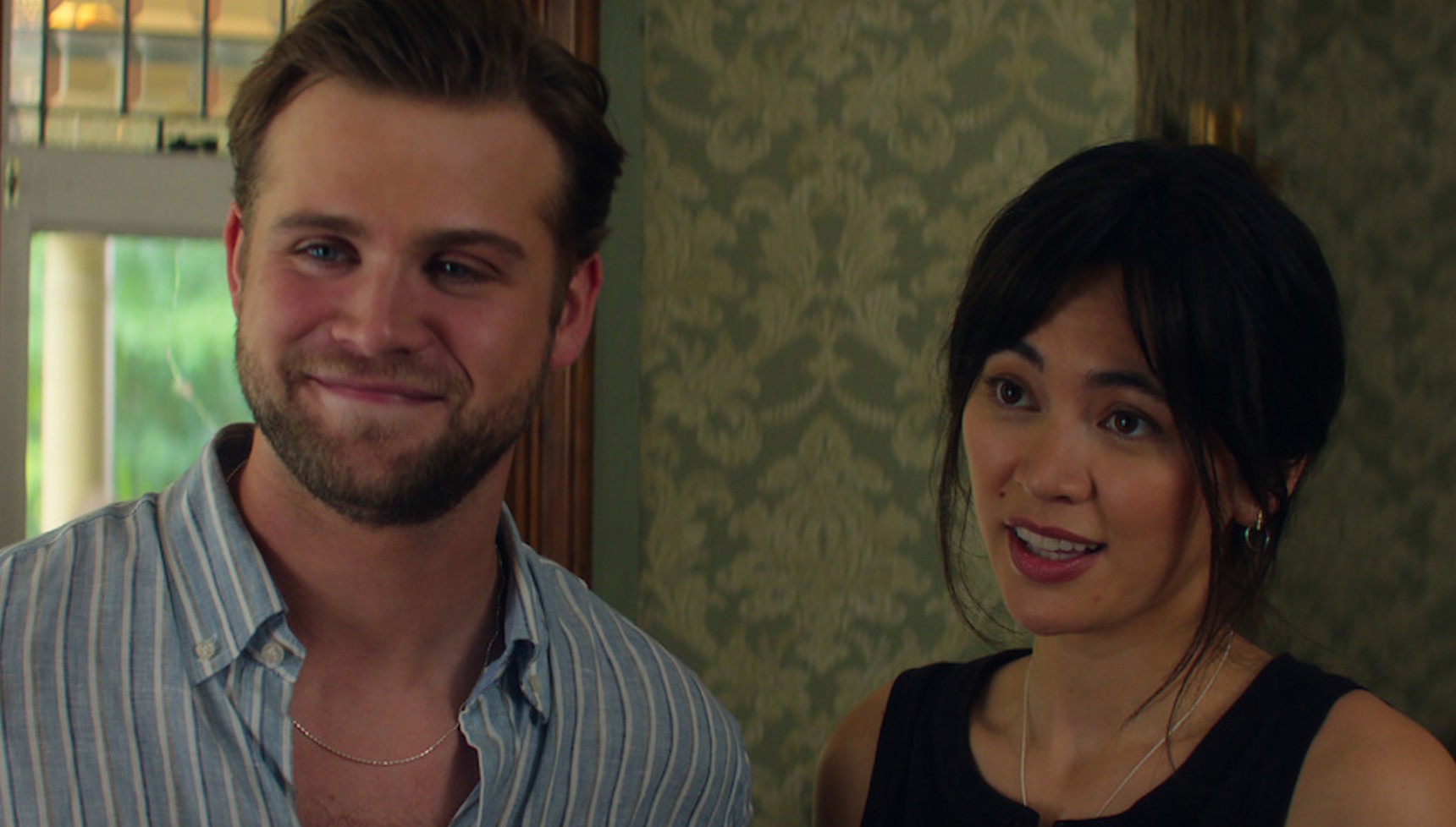 Leo Woodall and Jessica Henwick in Vladimir