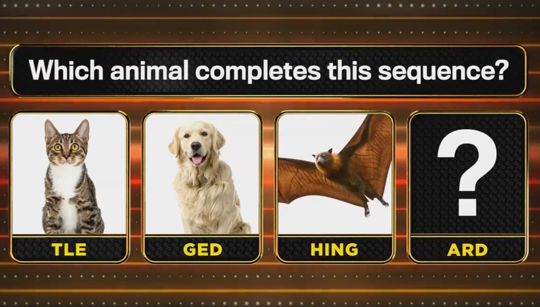 An animal-based question from The 1% Club