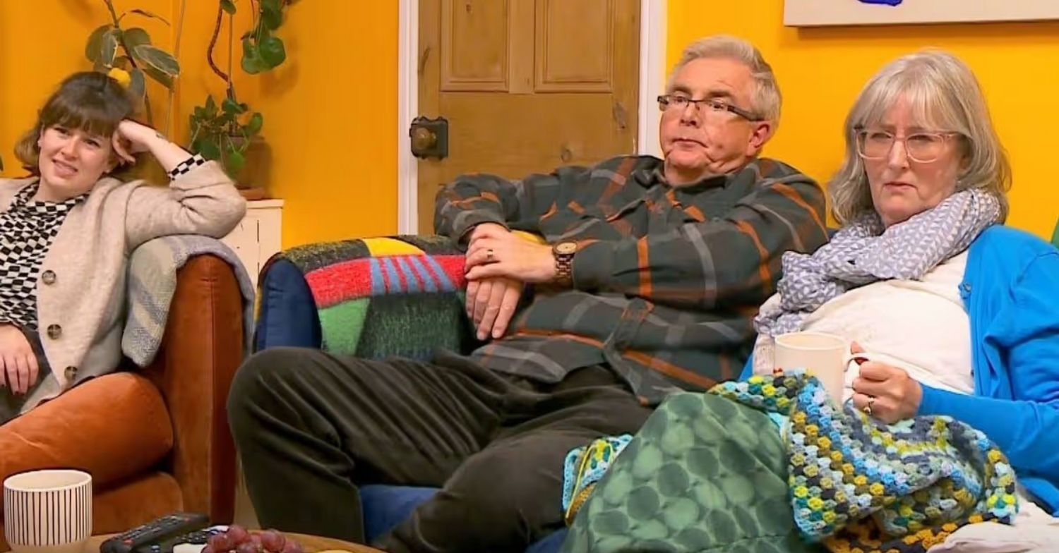 Helena, Alison and step-dad George on Gogglebox