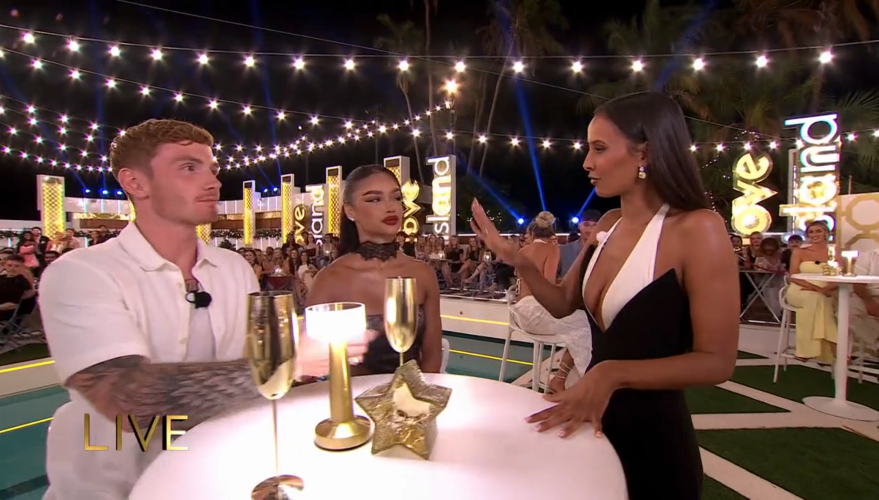 Jack Keating and Maya Jama on Love Island