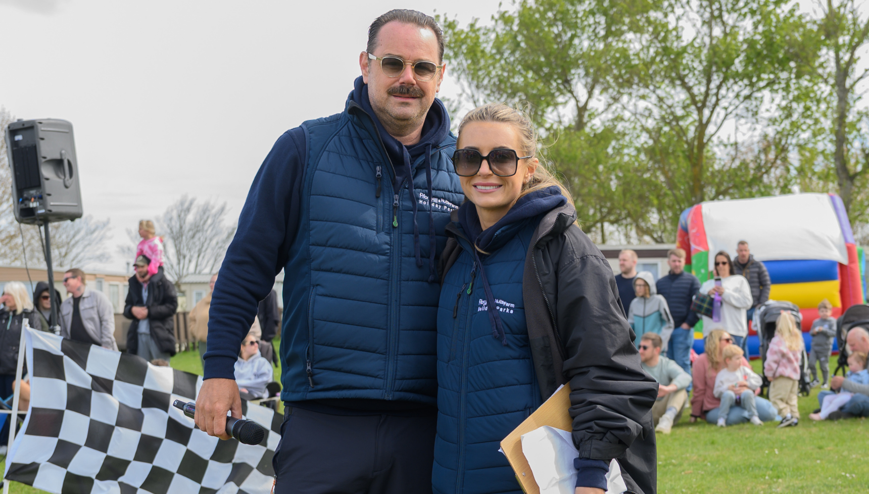 Danny and Dani Dyer at their caravan park