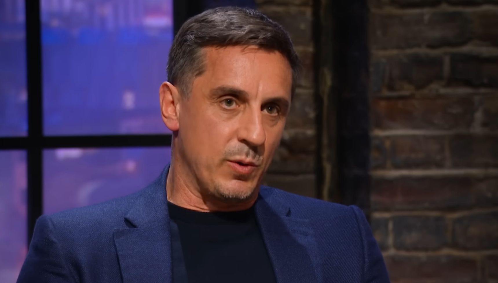 Gary Neville speaking on Dragons' Den