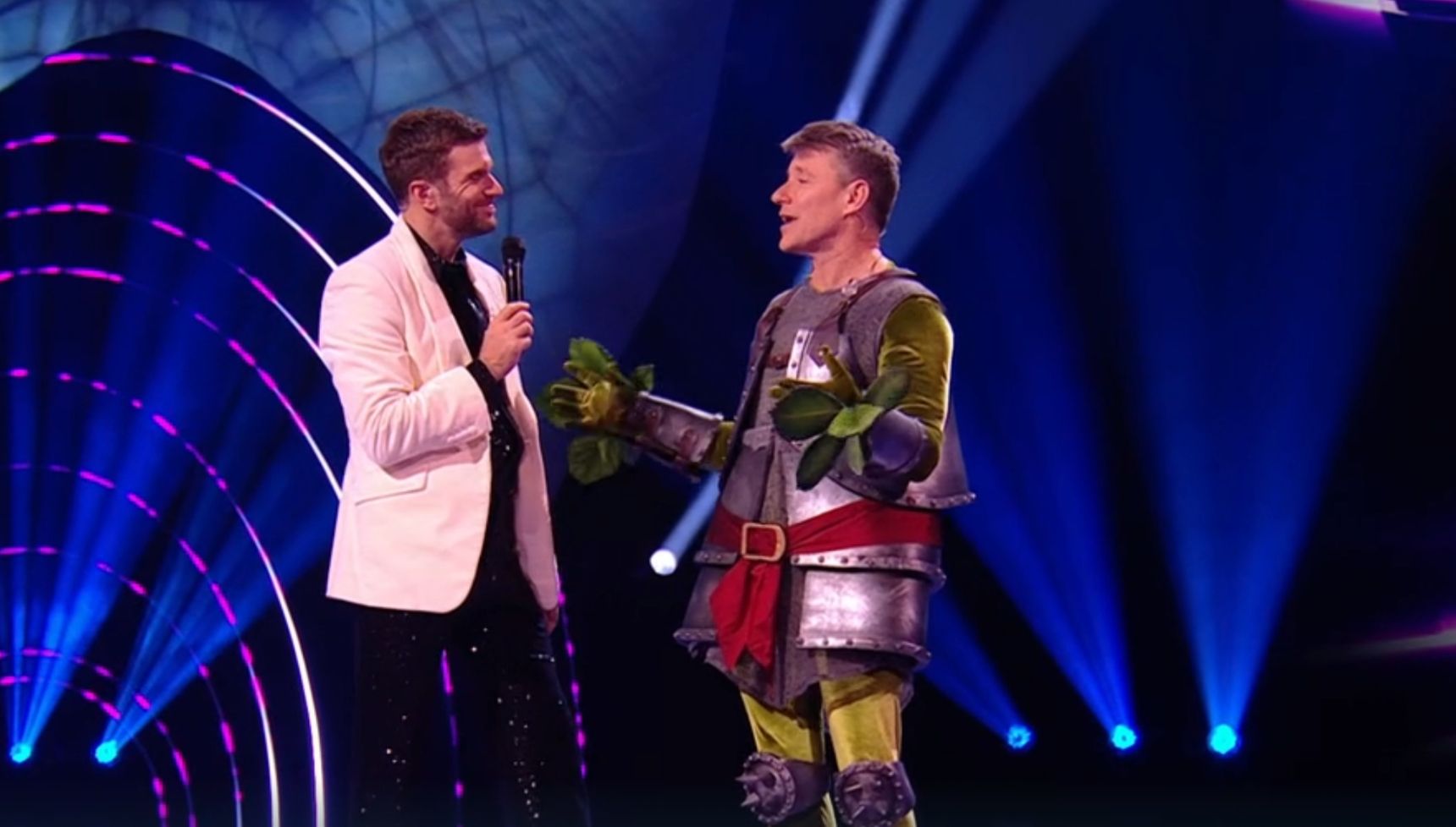 Joel Dommett and Ben Shephard on The Masked Singer